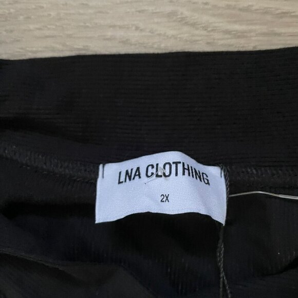 LNA Clothing Nuri Cross Front Dress Women's Black Size 2X Classic Evening Preppy - Picture 6 of 8